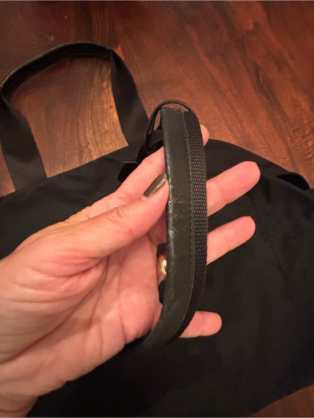 Prada Black Nylon Satchel with Triangle Logo - Picture 6 of 15
